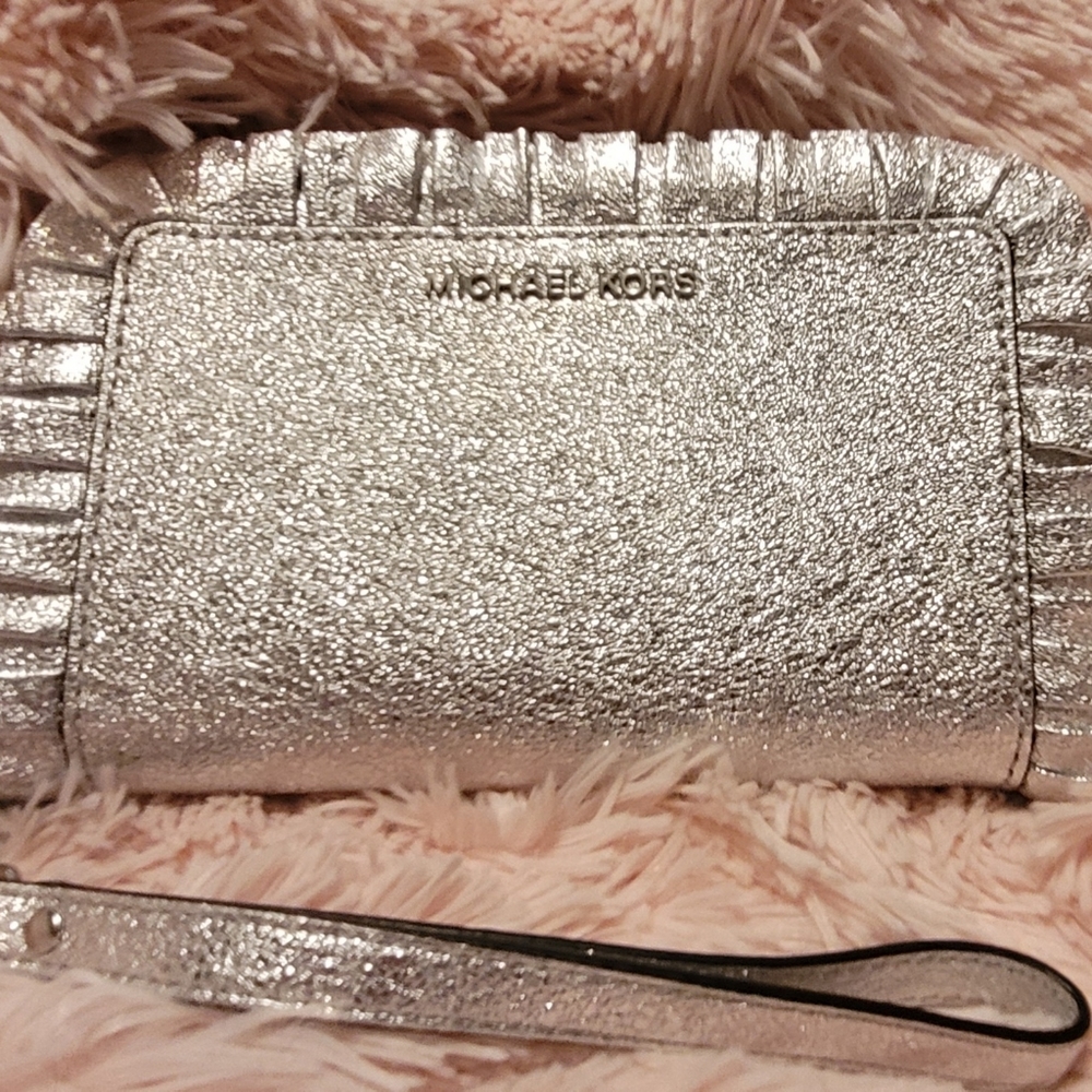 Michael Korea silver wristlet NWOT